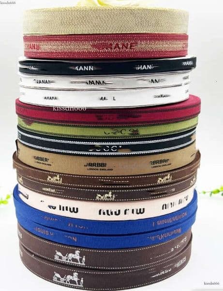 Big Brand Logo Bow Jewelry Diy Webbing Ribbon Flowers Gift Box Packing Tape Shoelaces 1.0cm-G5242