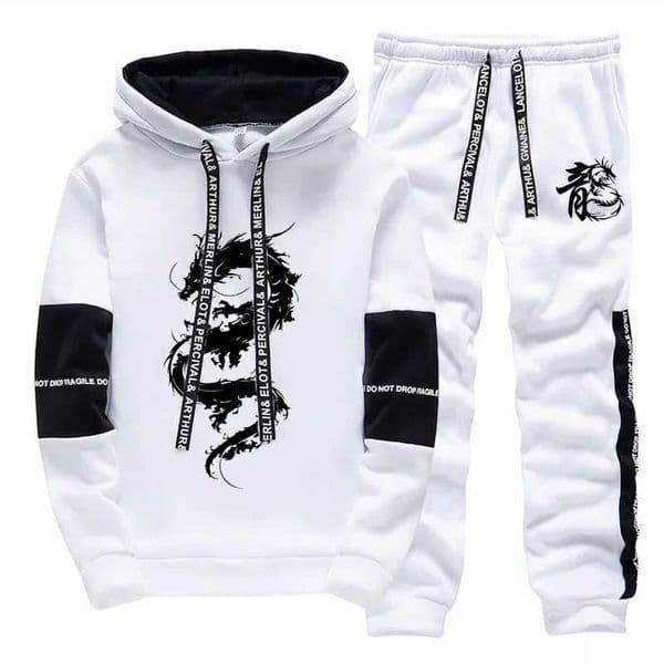 Autumn Winter Mens Tracksuit Print Casual Sweatshirts Strtwear Outdoors Sports Jogging Mens Clothing Single Piece Hoodie Pants Z260331