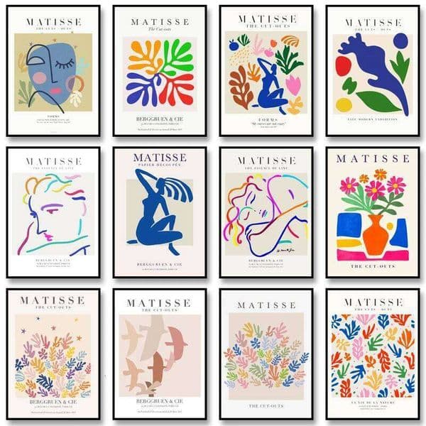 Matisse Illustration Canvas Paintings Colorful Corals Poster Minimalist Print Wall Art Picture for Room Home Decoration 26L0331