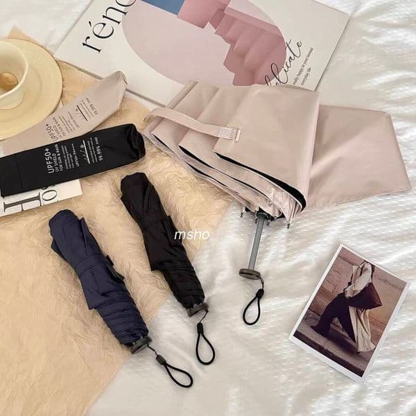 msho ultra-light pencil ~ simple solid color umbrella for both rain shine, fresh stylish, sun and UV protection