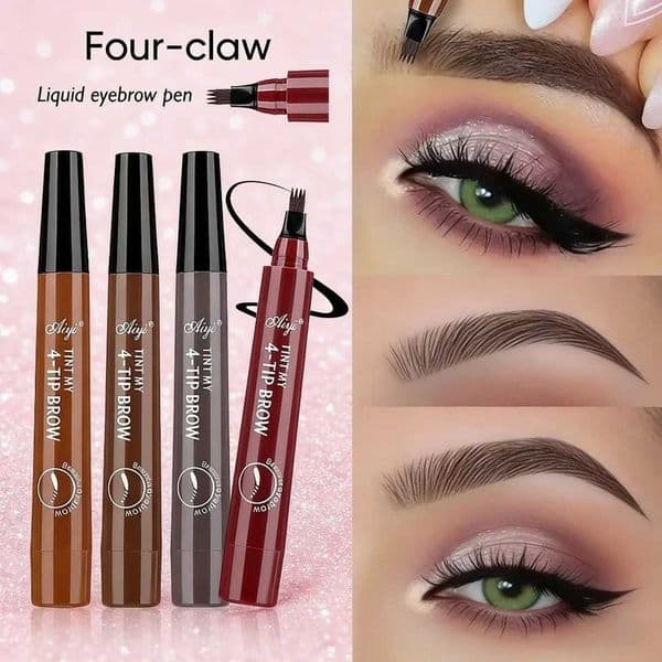 Korean 4 end eyebrow pencil waterproof long lasting natural look easy to use for novices H260331