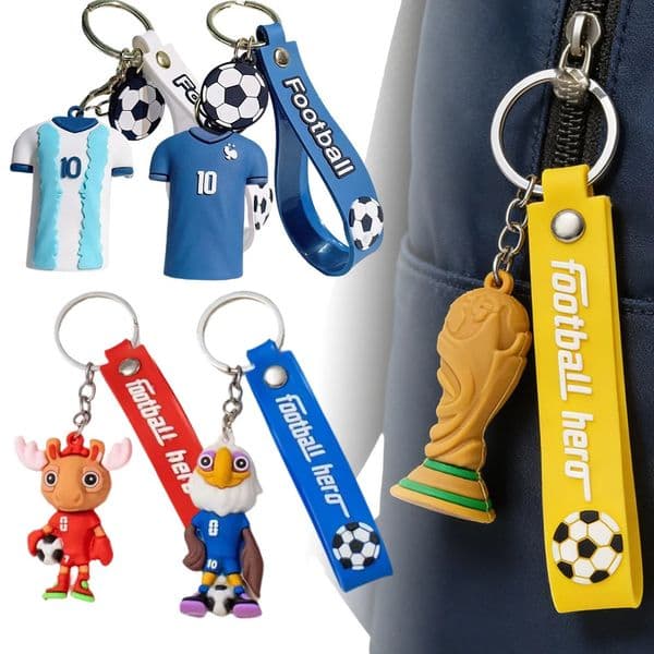 selling Cartoon Soccer Trophy Keychain Bag Pendant Couple Hanging Charms Perfect Gift For Football Lovers 260330BJ