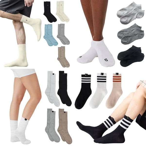 Unisex Short/Middle Tube/Long Socks Letter Printed Cotton Sports Socks Sweat Absorbing Breathable Fitness Running Socks