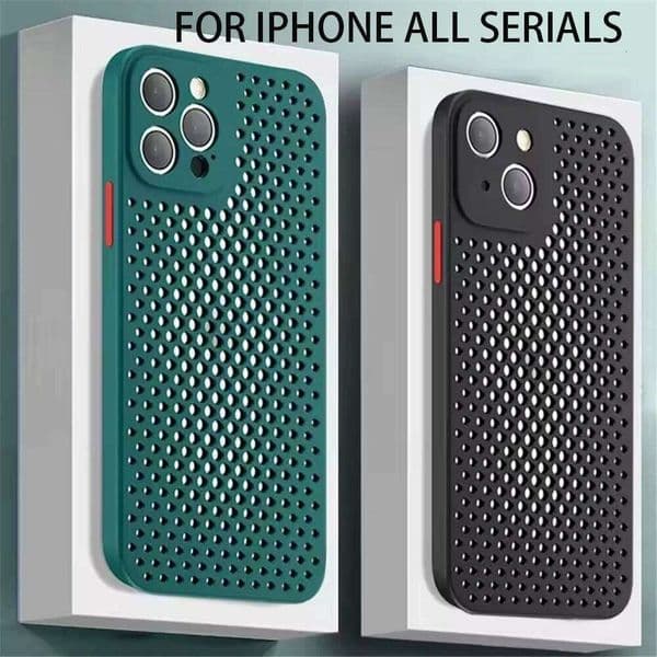 Cooling Breathable Soft Silicone Case For iPhone 17 Air 16 16E 15 14 Plus 13 12 Mini 11 Pro XS Max X XR Bumper Back Cover 26Y0316