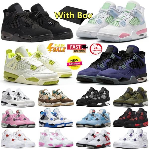 with 4 basketball shoes designer for men women stylish sneakers 4s black cats white red navy blue pink brown grey mens womens outdoo