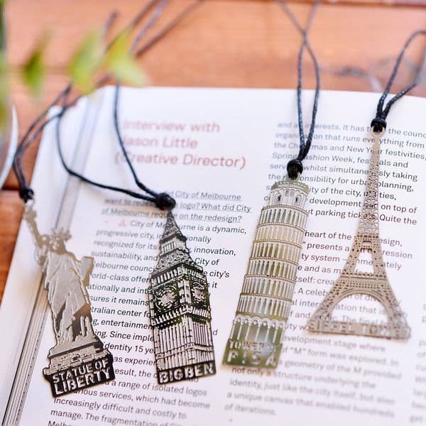 Vintage European & American Eiffel Tower Metal Bookmark Creative & Elegant Decorative Book Clip