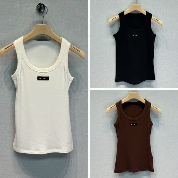 Women's Tanks Top Designer Classic Short Sleeve T Shirts Vest Fashionable Simple Solid Color Casual Slim Fit Innerwear