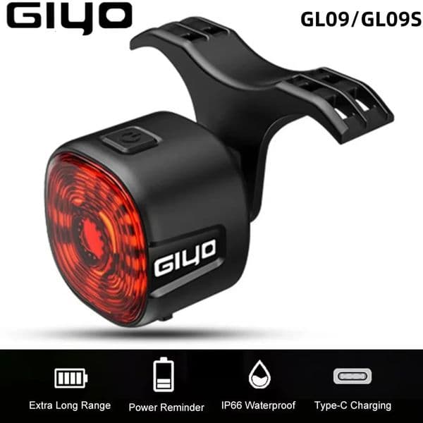 Bicycle Smart Brake Rear Light Auto on/Off Stop Signal Brake MTB Road Bike LED Taillight Type-C Charge Cycling Safety Flash Lam 260331BJ