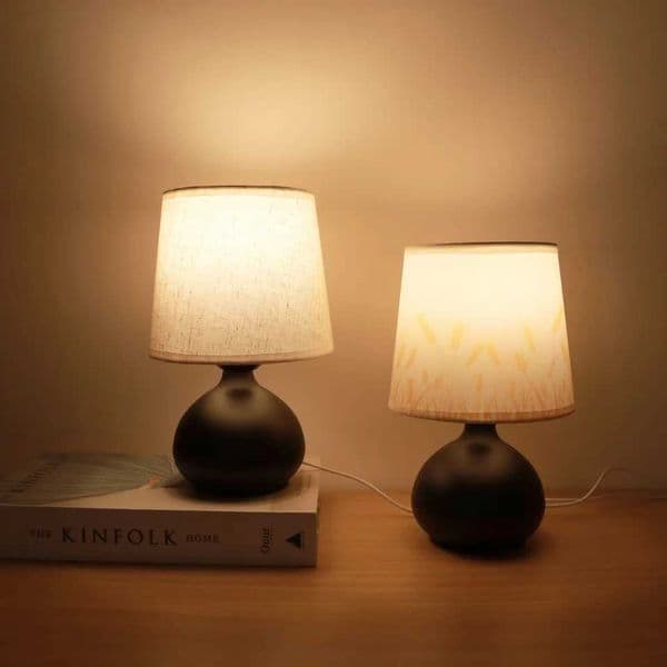Modern design warm light fabric desk lamp USB with switch home decoration lamp bedside lamp gift lamp H260331