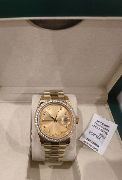 With Original Box Luxury Watches 41mm Mens 18k Yellow Gold dial Bigger DIAMOND Automatic Fashion Brand Men's Watch Wristwatch 68