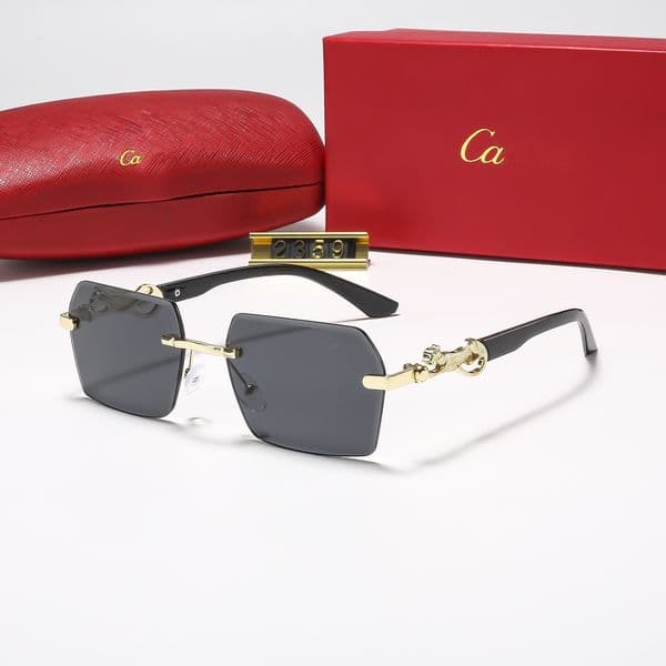 Luxury Brand Designer Sunglasses European And American New Style Street Photography Polygonal Fashion Metal Sunglasses For Women, Unique Trendy Street Photograp