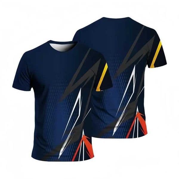 Simple Running Sports T Shirts For Men Summer Casual Quick Dry 3D Printed T-shirts Loose Breathable Fitness Gym Crew Neck Tees S260430