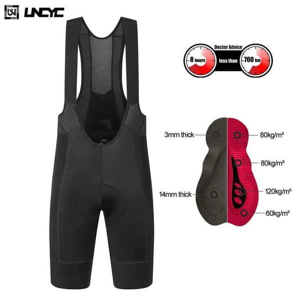 Cycling Bib Shorts Men Summer 7 Hours Riding Padded Road Bike Short Pants Bicycle with 10cm Powerband 250630
