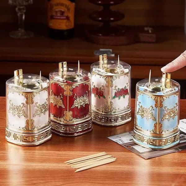 Creative retro press type toothpick holder fashionable box ious restaurant el household 260430