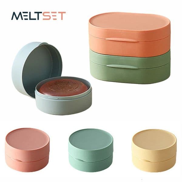 Round Travel Soap Box Portable Dishes Tray with Lid Waterproof Sealed Container for Bathroom Shower Gadgets 260430