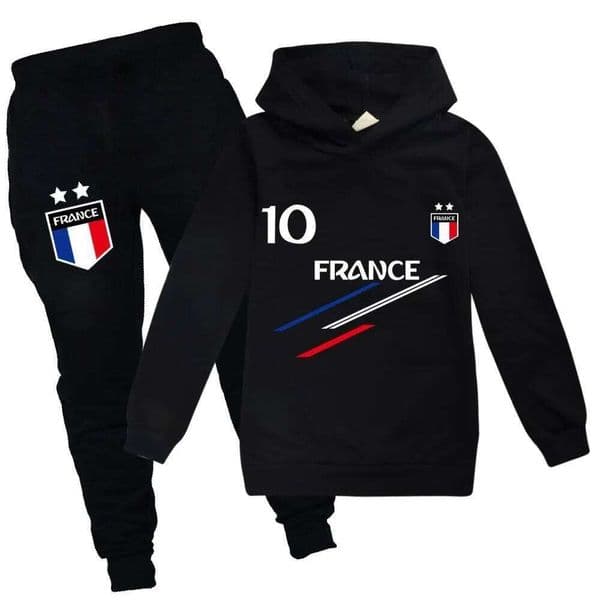New Kids Clothes Baby Boys France Football 10 Tracksuit Tops Pants 2PCS Children Boy Spring Autumn Outfits Girls Sets 2-15 Years S260424