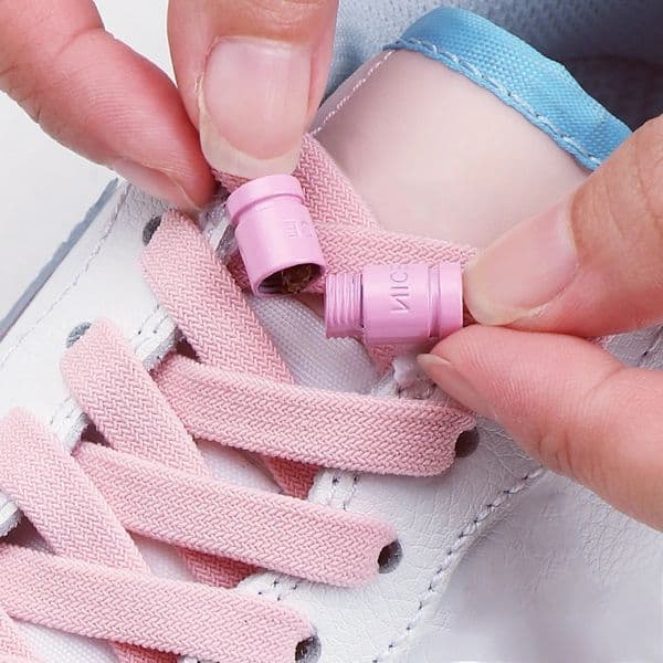 2Pair Elastic Laces Sneakers No Tie Shoe laces Colorful Capsule Lock Shoelaces Without ties 08cm Flat Shoelace 260430