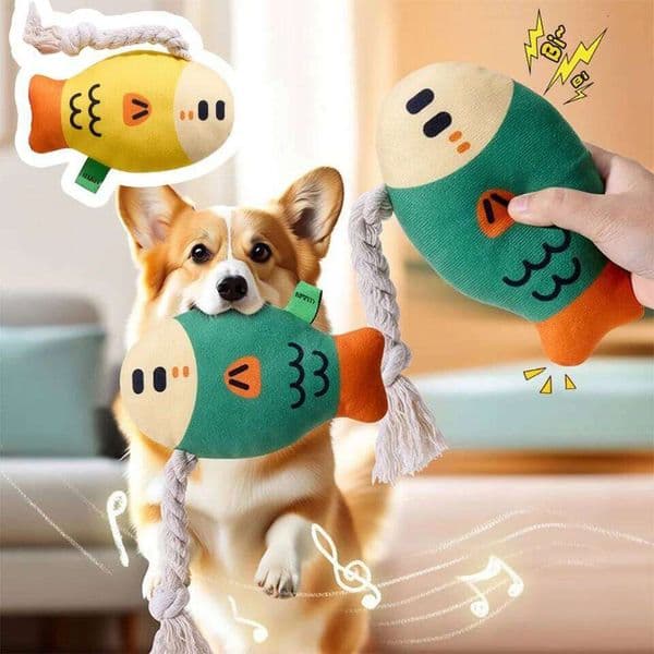 Indestructible Dog Sound Squeaky Animals Shape Pet Soft Plush Chew Molar Training Toy Puppy Bite Teeth Dental Toys