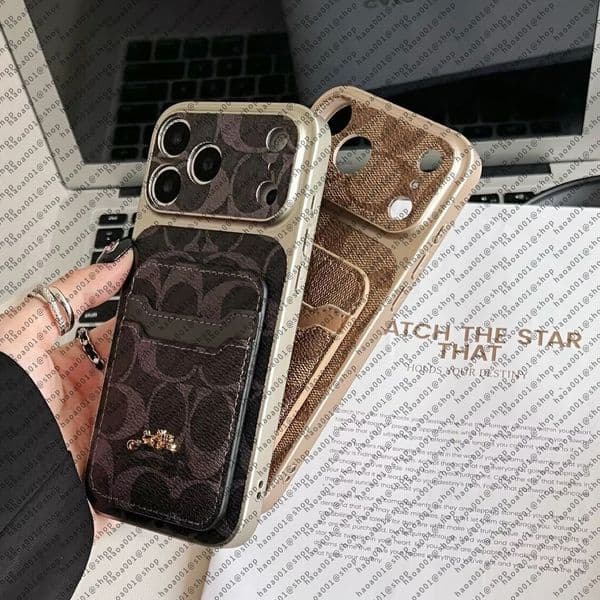 Wallet Case Designer iPhone Case for iPhone 17 Pro Max 17 Air 16 15 Plus 14 13 12 Luxury Phone Case Leather Anti-dropping Shockproof with Card Holders for Men