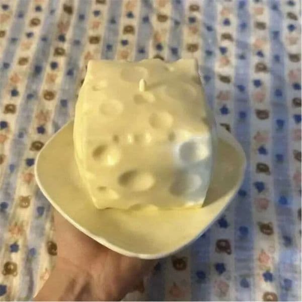 NEW Jumbo Cube StressBall Big Cheese Shapeable Squeeze Ball Non-Bounce Fidget Toy ASMR Sensory Anti-Stress Christmas Gift