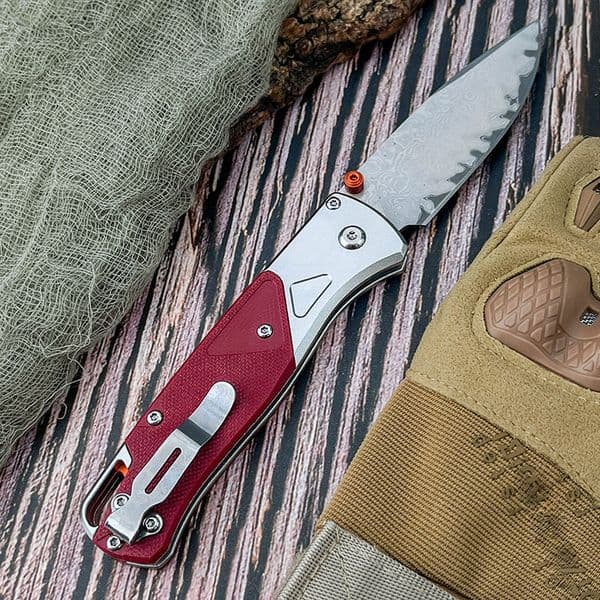 BM 535 09Bugout AXIS Folding Knife Stonewashed Drop Point Blade Gray Aluminum folding knife Handles with G10 Outdoor EDC Tools Pocket Knives