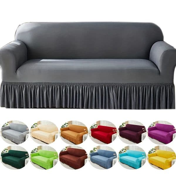 1pc Sofa Slipcover With Skirt Lshaped Cover Couch for Bedroom Office Living Room Home Decor Furniture Protector 260429