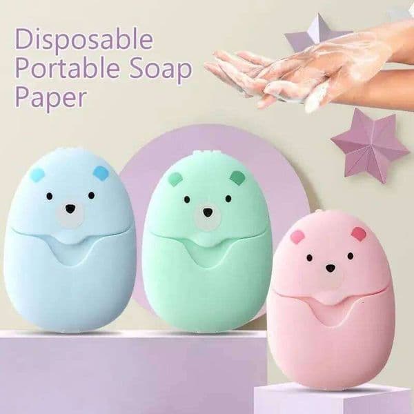 50Pcs Sheets Portable Paper Bath Hand Outdoor Travel Cleaning Soap Sheet Fragrance Foam Suitable Camping