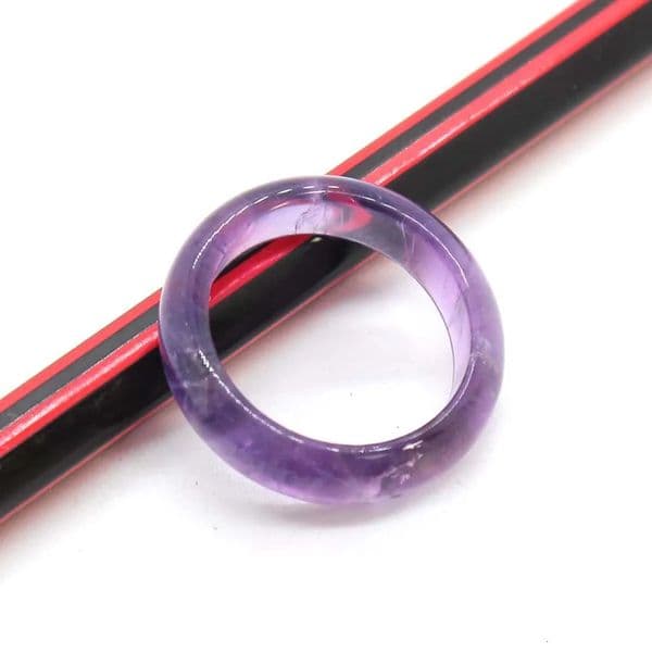 Naturtal Healing Crystal Stone Band Rings For Women Amethyst Rose Quartz Lapis Lazuli Labradorite Dainty Finger Ring Jewellery260428