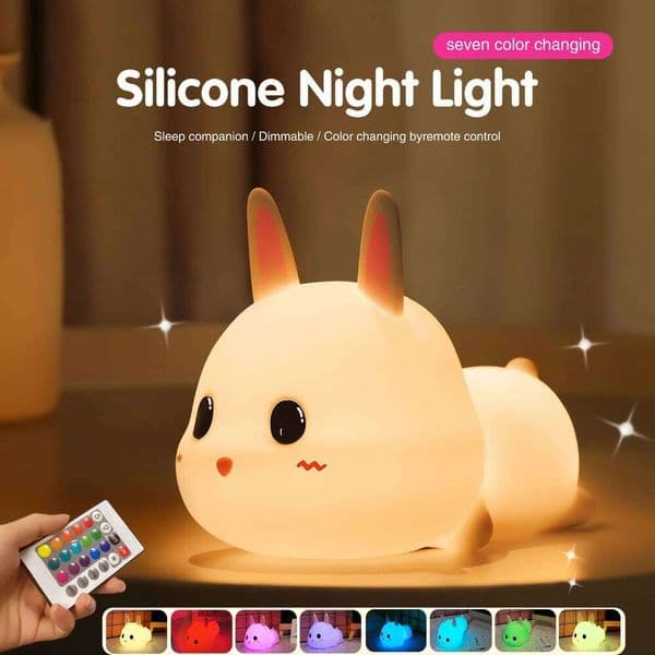 1 pc meng rabbit timing night lamp LED emergency Room decoration mood light Boyfriend girlfriend holiday gift 26W0429