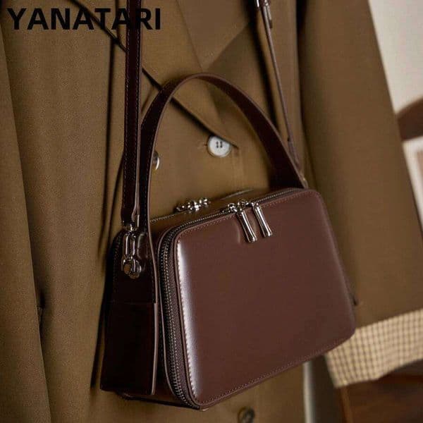YANATARI Underarm Cowhide Genuine Leather Handbags Women Vintage Shoulder Bag Female Crossbody Bags Luxury High Quality 2026