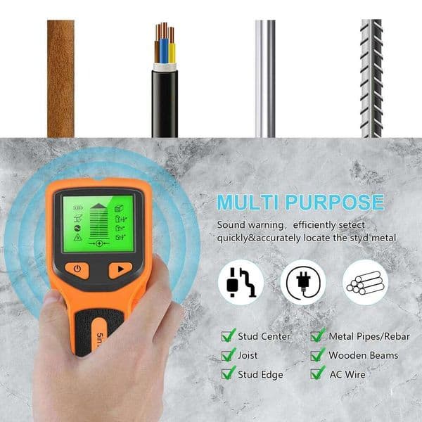 5 In 1 Detector Portable Wall Scanner Electronic Screw Sensor Locator With LCD Display Screen