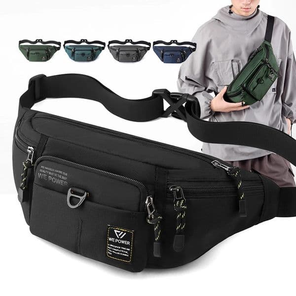 Men Waist Fanny Pack Belt Sling Chest Bag Travel MultiPocket Military Fashion Sports Nylon Male Pouch Purse Bum Hip Bags 260403