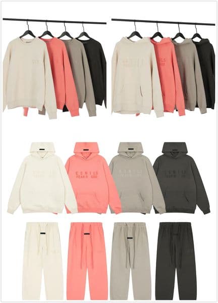 Designer Men's Hoodie Hoodie Smoke Gray Gray Black Eggshell Coral Trend Brand Men and Women The Same Pure Cotton New Plus Fleece Hoodie European and American Size