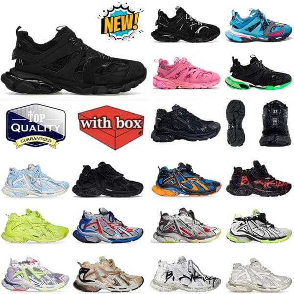 Designer Brand Sneakers Track Runner 7.0 7.5 Led 3.0 Men Women Runner trainers Paris All Black White Blue Grey Multicolor Tracks Plateform Shoes 3xl Tennis Shoes 36-45