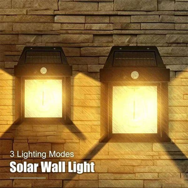Solar Wall Light Outdoor, Wireless Dusk to Dawn Porch Lights Fixture, With 3 Modes & Motion Sensor, Waterproof Exterior Lighting