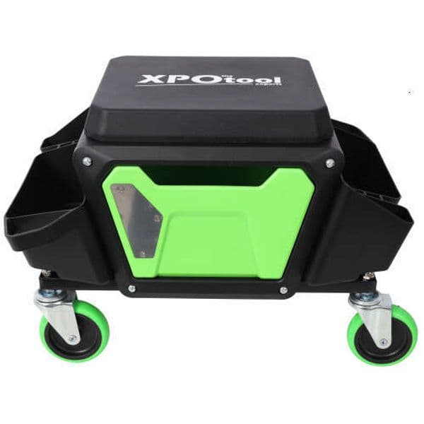 Heavy Duty Mechanic 330lbs Load Capability, Garage Stool Wheels, Rolling Creeper with Soft Rubber Cushion Seating for Auto Repair and DIY Home Car Beauty, Green