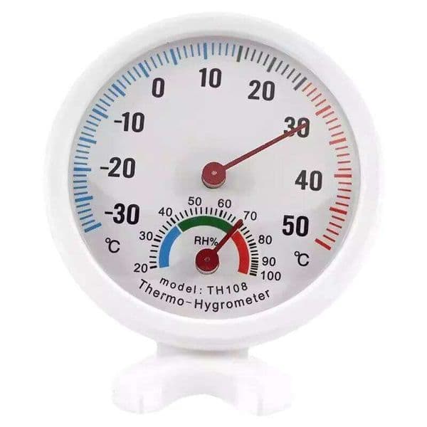 Bell-Shaped Analog Hygrometer Temperature Gauge -30°C to +50°C for Outdoor Garden Greenhouse Decorative Humidity Monitor