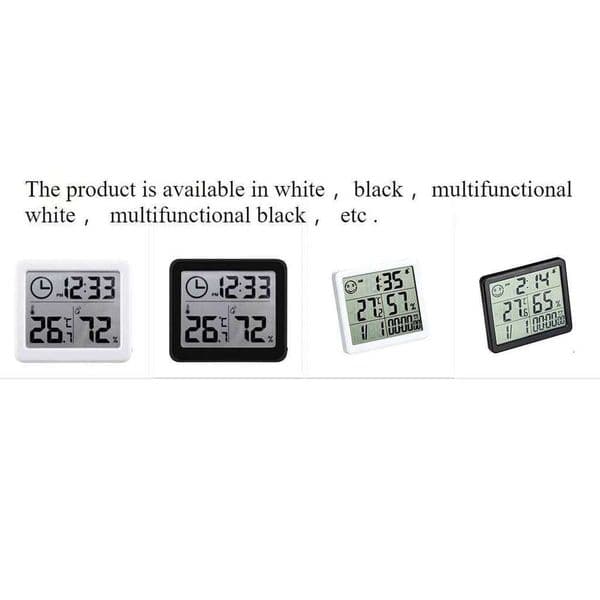 Multifunctional Digital Wall Clock with Temperature Humidity Large Display Battery Operated for Home Kitchen Office Desk Decor