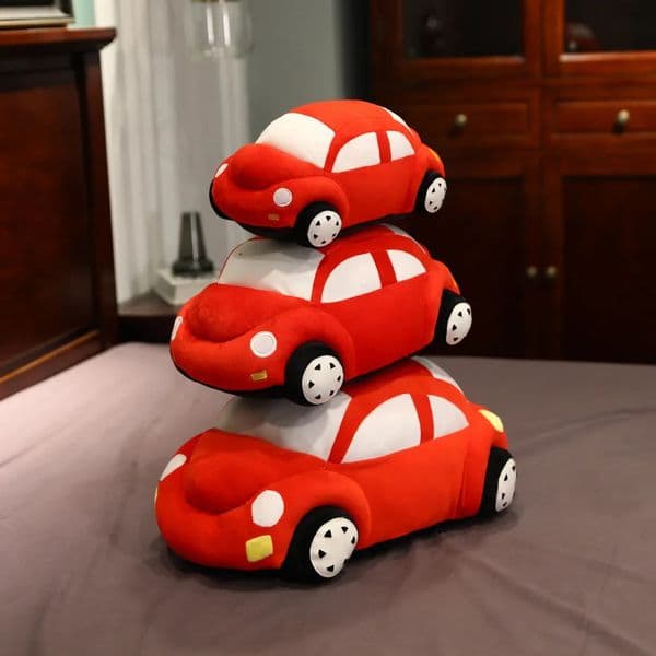 30-60CM Cute 4 Colors Car Model Stuffed Plush Toys Children Kids Boys Gift Kawaii Car Shaped Cushion Pillow Birthday Gifts 260430