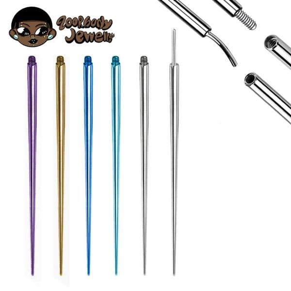 10pcs ASTM 36 Insertion Pin Taper for Thread Nostril Piercing Push in Earring Implantation Grade Tool 260430
