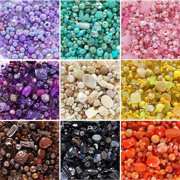 20g 245mm Colorful Acrylic Pearlescent Mixed Beads ABS Lmitation Charm Loose Counter Jewelry Findings Making wholesale 260430