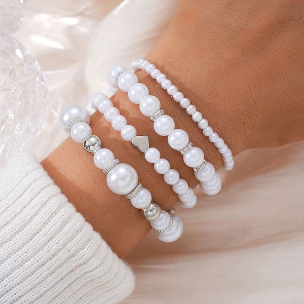 Sophisticated 5-Piece Pearl Bowslace Beading Collection for Stylish Accessories