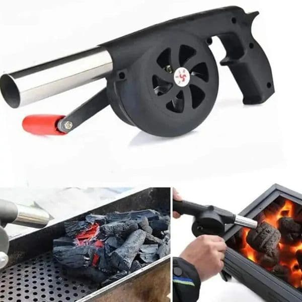 Manual Barbecue Fan Outdoor BBQ Portable Hand Crank Air Blower for Camping Picnic Tools 260429