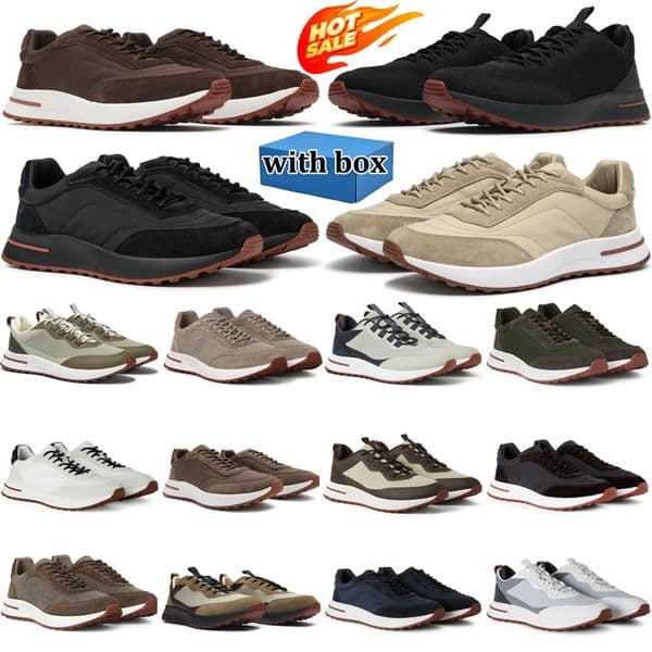 designer casual shoes Week End Walk mens sneakers leather Mesh Trainers Low Tops Outdoor Rubber Platform Sole Runner Sport with box