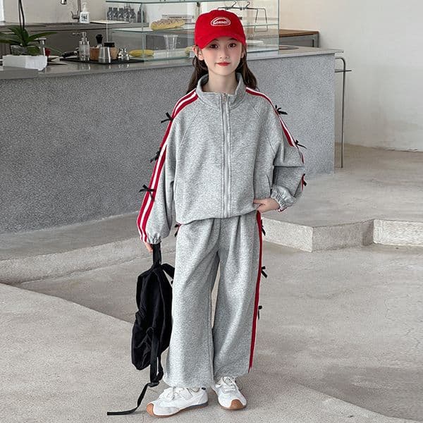2026 New ' Sports Casual Bowknot Sets Spring Autumn Models Middle And Big Children For Girls Designer