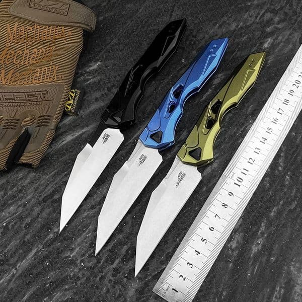 KS7650Aluminum Knife Outdoor EDC Tool Folding Pocket Knife Hunting Camping Self-Defense Survival knife, Jungle tactical knife