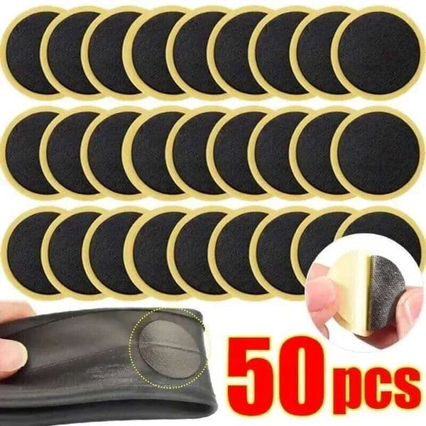 50pcs Bicycle Glue-free Patches Tire Patch Tool Without Glue No-glue Adhesive Quick Drying Bike Accessories