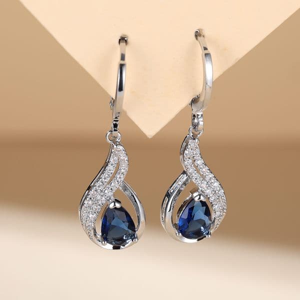 Luxury Earrings Designer Jewelry For Women European And American Fashion Water Drop Zircon Earrings For Women Elegant Diamond Studded Pendant Earrings