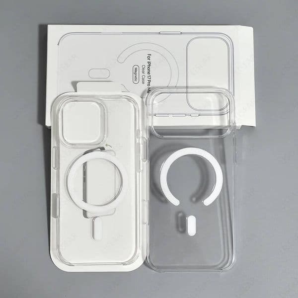 Original Clear Phone Case iPhone 17 Air 16 15 14 13 12 Pro Max Mini For Magsafe Wireless Charging With Touch Camera Button