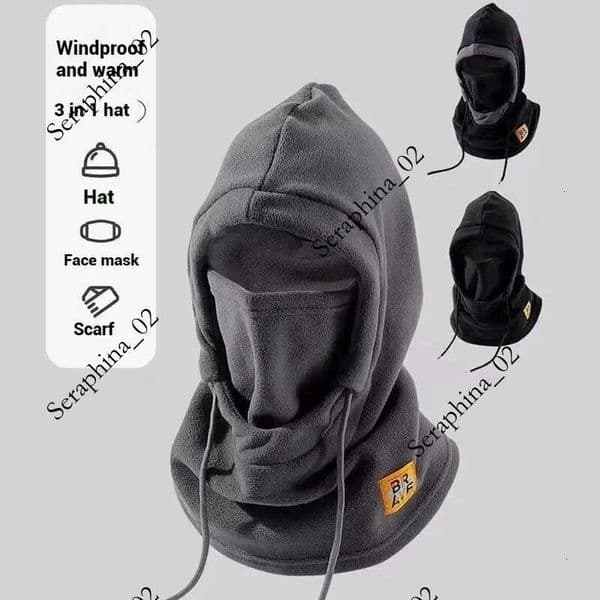 Winter Warm Hat with Mask Neck Warmer 3in1 Windproof Balaclava for Men and Women Cycling Cold Weather Protection 250928